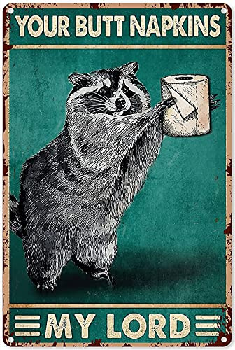 Your Butt Napkins My Lord Metallschild Dekoration Lustiges Blechschild Aluminiumschild Wandkunst Metall Poster für Küche Zuhause Bar Cafe Garage Badezimmer Männerhöhle 20,3 x 30,5 cm