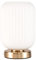 Pauleen 48193 Noble Purity Tischleuchte max. 20 Watt Weiß, Champagnergold Glas, Metall E27