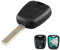 Heart Horse Carcasa Mando Llave del Coche, 2 Botones Funda de Llave Remota, Carcasa Repuesto Llave Control Remoto para Peugeot 107 207 307 407 con 433 MHz ID46 Chip