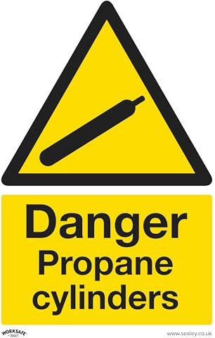 Danger Propane Cylinders - Warning Safety Sign - Self-Adhesive Vinyl - SS62V1