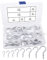 VooGenzek 48 Pièces Crochets à Visser, Crochets à Visser pour Plafond, Crochets à Vis pour Plafond Revêtus de Vinyle, 6 Tailles - Blanc