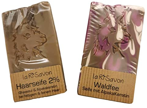 ALPAKASHOP-BAYERN |1x Keratinseife Waldfee + 1x Haarseife 2%