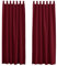 PONY DANCE Cortina Opacas Termicas Aislantes Frio y Calor para Dormitorio Cocina 140x160 CM, Cortinas Cortas para Ventanas con Trabillas 2 Piezas, Rojo