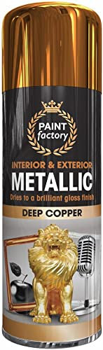 Q&H Metallic Copper Spray Paint for Bright Coating - Interior & Exterior Use Surface Finish - Ideal Paints Metal, Plastic, Wood, Glass & Ceramic - Fast Coverage Brilliant Gloss Home Garage 400ml (1)