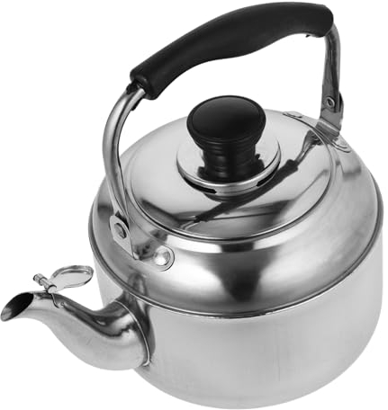 Kichvoe Tetera de Acero Inoxidable Estufas de Camping hervidor de Agua con silbido Jarra Cafe teteras Puede cafetera Olla de Agua de Sonido Caldera de Agua de la Estufa otoño