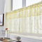 Devola Scheibengardine mit Blumen Kurzgardine Landhaus mit Spitze Kurzstore Gardinen Bistrogardine Transparent Kurze Vorhänge Landhausstil Küchenvorhang BxH 150x60cm Gelb 1 Stück