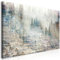 decomonkey Bilder Abstrakt Wald 120x60 cm 1 Teilig Leinwandbilder Bild auf Leinwand Vlies Wandbild Kunstdruck Wanddeko Wand Wohnzimmer Wanddekoration Deko Kunst Natur Baum Grau