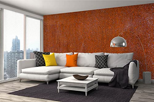 Vlies Fototapete METALL ROST HINTERGRUND 375 x 250 cm (inkl. Kleister) - Vlies Tapete, Wandtapete, Wandbilder - Tapete für Wohnzimmer Schlafzimmer, Büro, Küche - Montagefertig