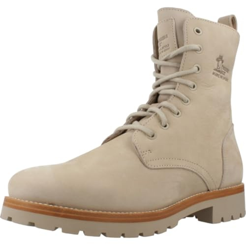 Panama Jack Friesland, Combat Stiefel für Damen, Ecru B012, 42 EU