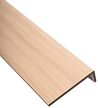 Appui de fenêtre Plaque D'appui De Fenêtre Finition Grain De Bois, Habillage De Rebord De Fenêtre Avec Profilé De Nez De 40 Mm, Chambre À Coucher Salle De Bain, Salle De Séjour(A 40cm(15.7 in),B 120cm