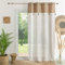 HomeMaison.com Tenda Fantasia in Iuta e Lino Con Pompon - 140 x 260 cm - Occhiello in Argento - Moderna Tenda da Finestra