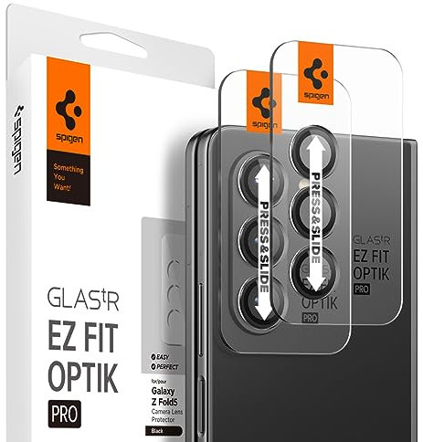 Spigen Glas.tR EZ Fit Optik Pro Tempered Glass Camera Lens Protector Guard for Galaxy Z Fold 5 (2 Pack)