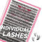 Faux Cils,320pièces Lash Individuels Cils DIY Extensions cils, Cluster Lashes,Extensions de Cils Ruban mince facile à appliquer à la maison Cils (30+40-D,8-16mix,3D Fluffy)