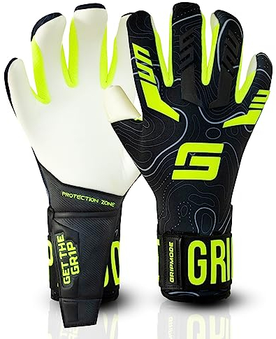 GRIPMODE Torwarthandschuhe Herren Ultra Hybrid - Torhüter Handschuhe mit Belag aus Griptec® Latex für jedes Wetter - Fußball Torwarthandschuhe für Kinder, Jugendliche & Erwachsene - Größe 8