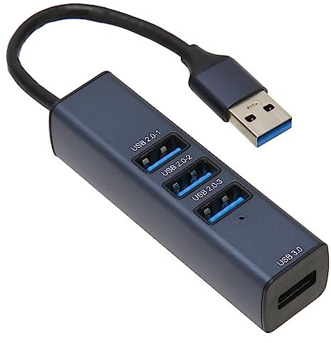 USB Hub 3.0 4 Port, 5Gbps Slim USB Docking Station for Laptop, PC, for XBOX, for PS4, for PS5, Flash Drive, Card Reader, Hard Drive, Cell Phone OTG Adapter, Etc