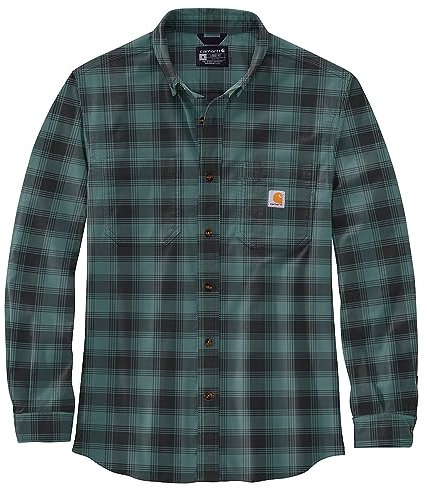 Carhartt Chemise à manches longues en flanelle L/S pour homme, Pin marin., XL