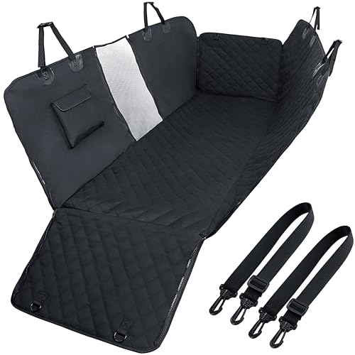 Rinling Protection Voiture Chien Siege Arriere, Banquette Housse Voiture Chien, Protection Siege Voiture Chien avec Fenêtre de Visualisation, Protege Voiture pour Chien Universelle 137X147 cm