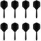PARFCO 8 Stück Dart Schäfte, Dart Flights mit Schaft, 75mm Dart Shafts und Flights aus Einem, 2BA Darts Zubehör, für Dart Barrels mit Gewindedurchmesser