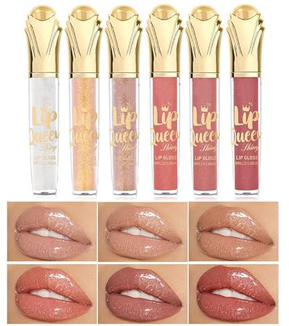 Tinted Lip Gloss, Metallic Diamond Plumping Lip Stick, Lip Stain Tint, Waterproof Long Lasting Lip Balm, Shine Shimmer lip Glossy for Makeup Sexy Clear Liquid Blush (#03)