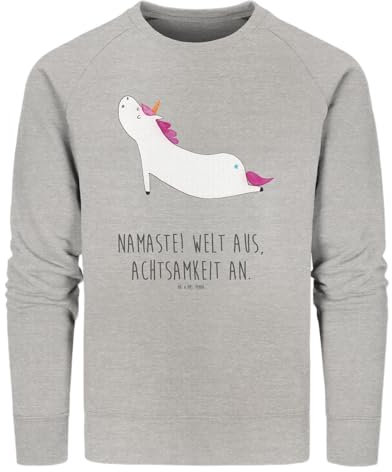 Mr. & Mrs. Panda Größe S Organic Pullover Einhorn Yoga - Geschenk, Sweatshirt Frauen, Pegasus, Pullover Frauen, Einhörner, Pullover Männer,