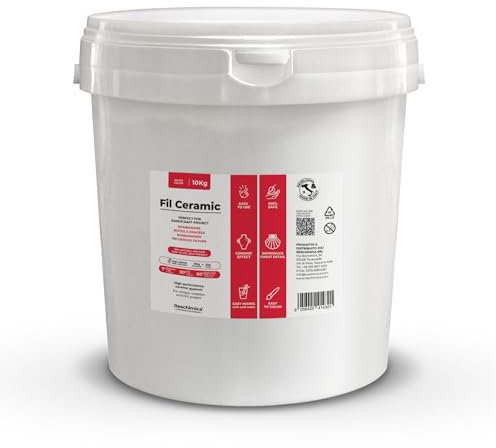 Polvere di Gesso atossica da Colare, Asciuga all’Aria, Gesso Ceramico Inodore, per Uso Hobbistico e Progetti Creativi, Bianco, Fai da Te (10 kg)