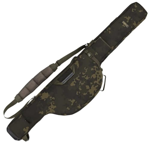 Korda Compac Tele 3 Rod Holdall Dark Kamo - Rutentasche, Rutenfutteral, Angeltasche, Zubehörtasche, Tragetsche für Karpfenruten
