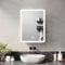 ELEGANT LED Bathroom Mirror Cabinet with Shaver Socket, Wall Mounted Bathroom Mirror Cabinet with Touch Button 3 Colour Light and Demister Stainless Steel Bathroom Mirror Cabinet 450x600mm White