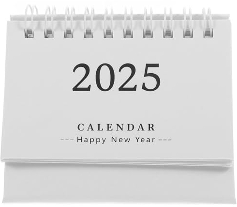 STOBOK 2025 Mini-Tischkalender Tisch-Flip- Monatskalender Notizblock Zeitplan Planer Für Das Tägliche Heimbüro Weiß 2024. 7–2025. 12
