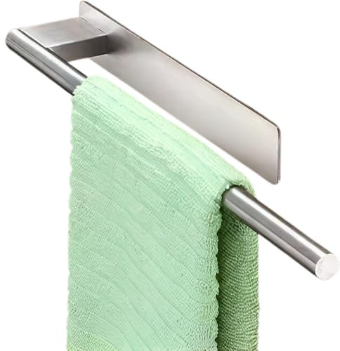 BONDIBUY Toalleros de Baño Sin Taladro Toalleros de Baño Toallero Adhesivo Baño de Pared en Acero Inoxidable Toallero Cocina sin Taladro 39 CM (Plata)