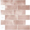 Yulllpaper 3D Fliesenaufkleber Küche Rosa Wandfliesen Metro Fliesen Selbstklebend Küche Badezimmer Fliesen überkleben Waschbare Klebefliesen Bad Wand Rosa Selbstklebende Fliesen Bad 10 Stück 30 X 30cm