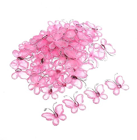 Ciieeo Mesh-Schmetterlings-hochzeitsdekorationen – 100 Stück Applikation Hochzeitsgeschenk Schmetterling Bastelbedarf Dekoratives Mesh Für Zuhause