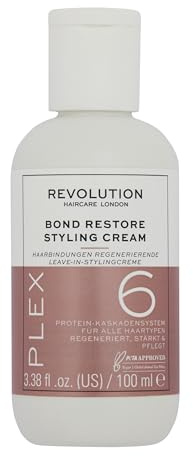 Revolution Haircare Plex 6 Bond Restore Styling Cream – Farb- und Hitzeschutz für kraftvolles, geschmeidiges und gesundes Haar mit Anti-Frizz-Wirkung, 100 ml