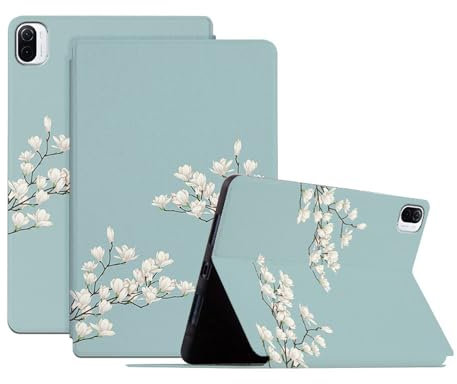 SLLMYYX Étui de protection fin en cuir avec support pour tablette Xiaomi Pad 5 Pro/Xiaomi Pad 5 11 sorti en 2021, fonction veille/réveil automatique (gardénia)