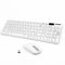 ERWOQ Kit Combinado de Teclado y Mouse ultradelgados, Conjunto de Teclado y Mouse inalámbricos para computadora portátil de Escritorio, hogar y Oficina