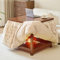 ZIHESY Vintage Kotatsu-Tisch Esstisch Couchtisch aus Holz, Warmer Tisch mit Heizung und Decke, Faltbares Design Spart Platz, Warmes Geschenk für Die Familie