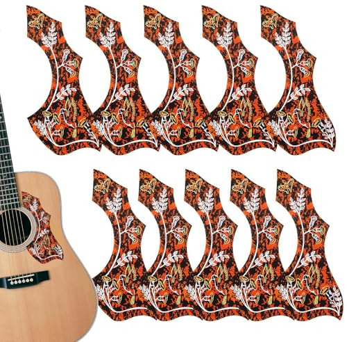 Akustische Guitar PickGuard, PickGuards Acoustic Guitards,10 Stück PVC PickGuard - Anti-Scratch Bass-Zubehör für junge Profis, Anfänger, Weihnachten