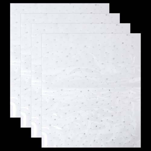 4Pcs Iron On Rhinestone Transfer Sheets for Clothes Glitter Hotfix Rhinestones Transfers for Clothing Iron On Crystal Transfers Applique Decals Flat Round Rhinestone Patches for T Shirts
