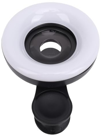 Plyisty Makrofotografie -Objektiv Fülllicht, 15 -fache Objektiv, Einstellbare Helligkeitsstufen, Kompaktes Tragbares Design für Schmuck Wimpern Detail Fotografie