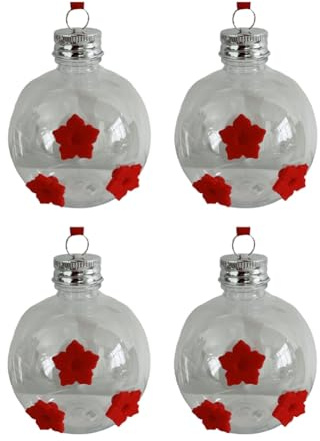 Gosera Hummingbird Feeder,Humming Bird Feeders,Hummingbird Leak Proof Feeder for Outdoors Hanging 4Pcs