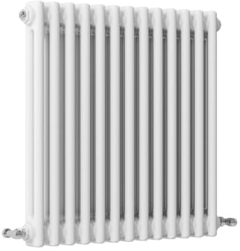SLINE SANITARY Traditional 2 Column Cast Iron Style Radiator Horizontal White 600x605mm