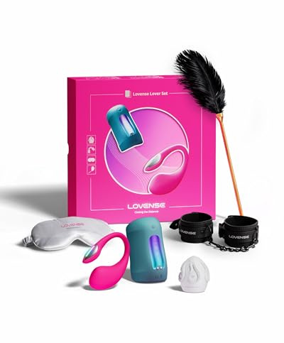 LOVENSE Lover Set Sextoysets für Paare Sex mit App Fernsteuerung Geschenk | Lush 4 G Punkt Vibration für Frauen, Gush 2 Penis Vibrator Mastubator, Handschellen für Sexspiele, Sex Toyset für Paar Set