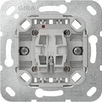Gira 383600 Tastschalter-Einsatz ohne Befestigungskrallen, Wechselschalter, 10AX, 250V