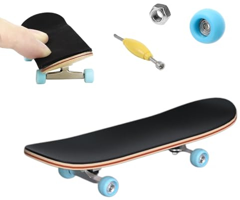 Finger Skateboard Set,Fingerboard Skate,Professionelles Fingerskateboard,Mini Skateboard,Ahornholz Finger Spielzeug mit Box für Kindergeburtstag,Skateboarding-Enthusiasten,Fingerboard für Tech