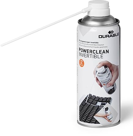 Durable POWERCLEAN Strong HFC-Free Invertible Air Duster, Electronics Safe PC and Keyboard Canned Air Cleaner, Compressed Spray Can, 200ml