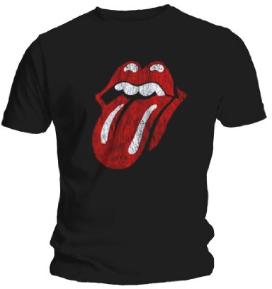 The Rolling Stones T Shirt Classic Tongue Band Logo Official Mens Black Size S