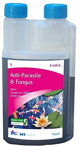 NT Labs Pond Eradick, Pond Fish Medicine, Anti-Parasite & Fungus, Parasite Treatment for Pond Fish, Treatment for Fungal Infections