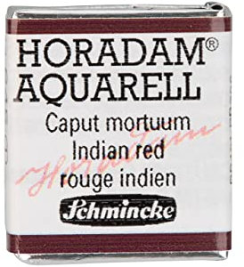 Schmincke – HORADAM® AQUARELL - feinste Künstler-Aquarellfarben, 645 Caput mortuum, 14 509 044, 1/2 Näpfchen