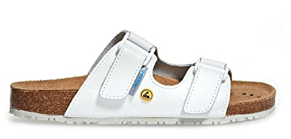 Abeba Unisex-Erwachsene Nature ESD-Pantoletten, Weiß, 46 EU