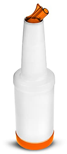 Store & Pour Orange - Save and Serve Pourer 1ltr - Cocktail Pourer, Drinks Storage