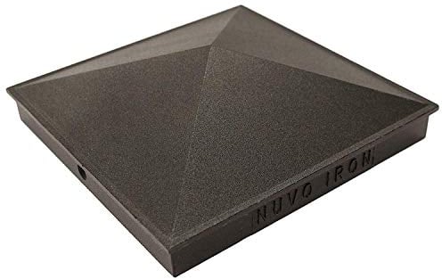 Nuvo Iron Decorative Pyramid Aluminium Post Cap for 7.5 x 7.5 / 8 x 8 Posts - Black